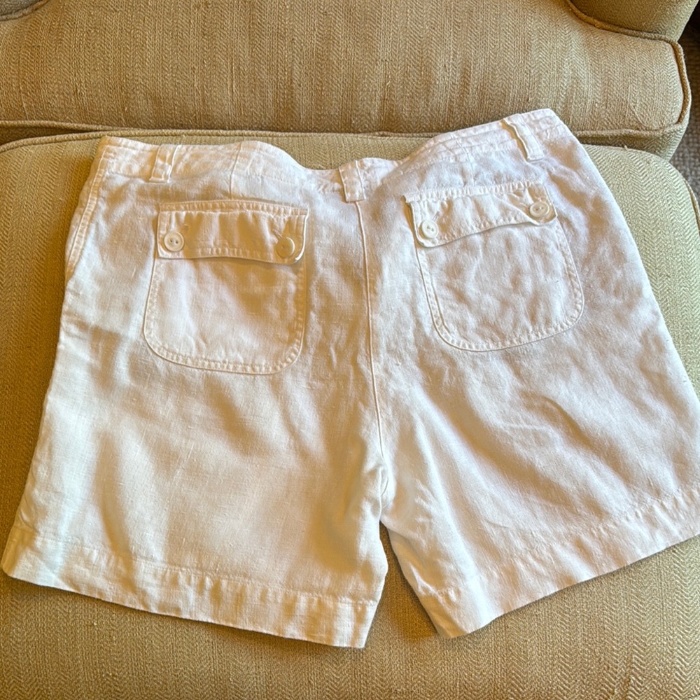 Talbots Linen Drawstring Shorts- Size 10 - Picture 4 of 6